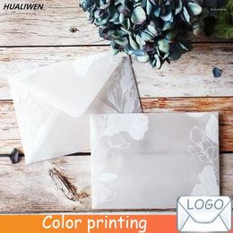 Gift Wrap 5pcs/lot Translucent Sulfuric Acid Paper Envelope Sets Creative Designs Wedding Invitation Envelopes Party