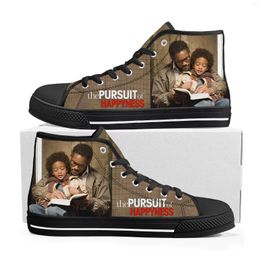 Casual Shoes Pursuit Of Happyness Movie High Top Sneakers Mens Womens Teenager Quality Canvas Sneaker Couple Shoe Custom