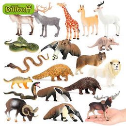 Novelty Games NEW Lifelike Wild Animals Christmas Reindeer Pangolin Deer Horse Model Figures Figurines Educational toys for Children Kids Gift Y240521