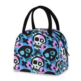 Storage Bags Cute Cartoon Print Portable Insulated Lunch Bag Cooler For Women Kids Outdoor Picnic Thermal Food Tote Meal Box