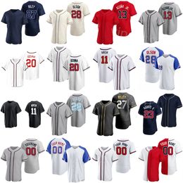 Custom 2024 Baseball 27 Austin Riley Jerseys Youth Man Woman 20 Marcell Ozuna 13 Ronald Acuna Jr 28 Matt Olson 11 Orlando Arcia 23 Michael Harris Cool Base YongShi