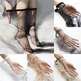 Women Socks 2024 Sexy Breathable Tights Transparent Pantyhose Ultra-thin Spandex Stretchy Stockings Female