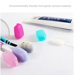 Storage Bottles 10Pcs Silicone Toothbrush Head Cover Easy To Clean Portable Caps Use Muti-color Case Bathroom