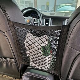 Storage Bags Universal Car Back Seat Trunk Elastic String Net Auto Bag Mesh Holder For Cars Luggage Organiser Travel Pocket 4 Hooks