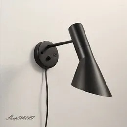 Wall Lamp Nordic Industrial Lamps Indoor Lighting Sconce Loft Stair Lights Bedroom Fixtures Light With EU/US/AU Plug