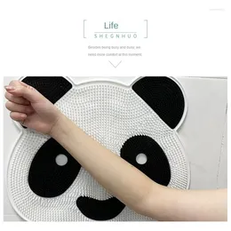 Carpets 2024 Panda Silicone Massage MatBathroom Anti-slip MatBath BackrubBath ScrubberFeet Wash Dead SkinShower Floor Mat