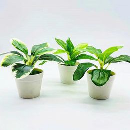 Decorative Flowers Wedding Artificial Plants Small Tree Simulation Pot Fake Potted Ornaments Home Decorationl Garden
