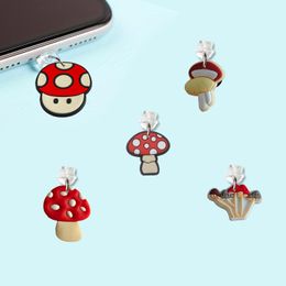 Cell Phone Straps Charms Mushroom Cartoon Shaped Dust Plug New Type-C Usb Charging Port Anti Anti-Dust Plugs For Charge Cute Compatibl Otov8
