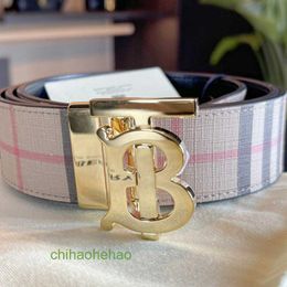 Designer BBorbaroy belt fashion buckle genuine leather luxury double-sided checkered belt for men 8054885