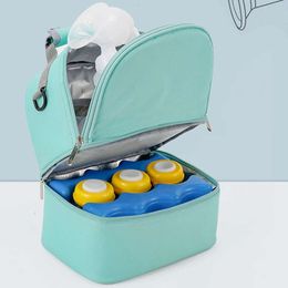Travel Picnic Portable Food Handbag Baby Bags Fashion Insulation Double Layer Pack Solid Color Large Capacity Mommy Bag Cool