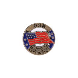 American Flag Enamel Pins Medical Lapel Pin Round Metal Brooches Badge Ornament Gift To Friends Custom Wholesale Flag