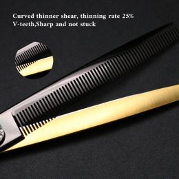 Crane Professional 7 Inch High-end Dog Grooming Scissors Curved Thinner Shears For Dogs Animal Hair Thinning Tijeras Tesoura