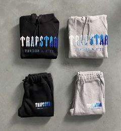Mens Tracksuits 23ss Men Designer Trapstar Activewear Hoodie Chenille Set Ice Flavours 2.0 Edition 1to1 Top Quality Embroidered Size Xs xxl5wf