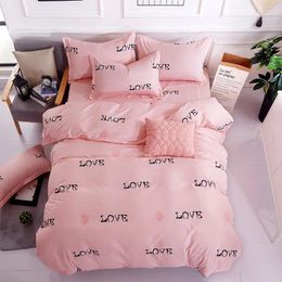 Bedding Sets J Pink 4pcs Girl Boy Kid Bed Cover Set Duvet Adult Child Sheets And Pillowcases Comforter 2TJ-61010