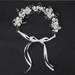 Girls' Head Pieces Charming Cute Kids Children Veils To Match Flower Girl Dresses White Pink Princess Garland Headband For Drop De 318r