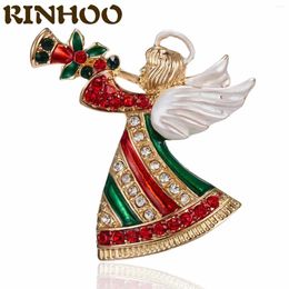 Brooches RINHOO Beauty Blow Horn Angel For Women Girls Cute Music Fairy Brooch Enamel Pins Fashion Jewelry Christmas Gifts