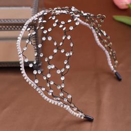 Hair Clips Baroque Vintage Rhinestone Headband Hairband Princess Women Prom Party Bridal Wedding Accessories Jewelry Band