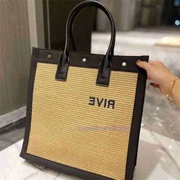 Shoulder Bag Weaven Shopping Bag rive gauche Summer Tote Bag For Women High-capacity Designers Handbags Straw Beach Bags Fashion Shoulderbag Purses