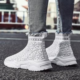 Casual Shoes Sock Sneakers Men Breathable Running Sports Unisex Light Soft Thick Sole Hole Couple Athletic Women