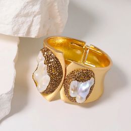 Glseevo Natural Fresh Water Pearl lnlaid Zircon Fashion Jewellery Bracelets Bracelet Femme Italian Charm GB1099 240515