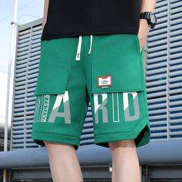 Casual Shorts For Mens Summer Drawstring KneeLength Pants Outdoor Streetwear Elastic Waist Joggers Youth Loose Trousers 240520