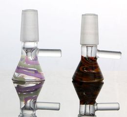 Glass Bowls Colored Round Rod Handle Filter Bowl Joints For Bong Hookah Water Pipe 2 Colors Smoking Accessories