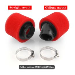 35mm 38mm 42mm 45mm 48mm Bend Elbow Neck Foam Air Philtre Sponge Cleaner Moped Scooter Dirt Pit Bike Motorcycle RED Kayo BSE