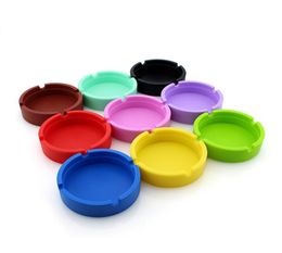 new Portable Rubber Silicone Soft EcoFriendly Round Ashtray Ash Tray Holder Pocket Ring Ashtrays for Cigarettes cool WCW2325339057