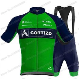 Cycling Jersey Equipo Cortizo Set Men Clothing Green Summer Road Bike Shirt Suit Bicycle Bib Shorts MTB Maillot 240511