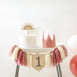 Party Decoration Baby Birthday Hat Banner Set Venue Props Memorial Po Living Room Holiday