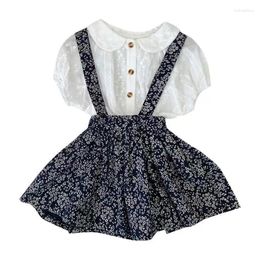 Clothing Sets Girls 2 Pcs Set Kids Clothes Suits Children Baby Outfits Summer 24-038