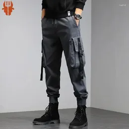 Men's Pants Harajuku Men Cargo Pure Cotton High Quality Ankle Length 9 Part Military Style Outdoor Tactical Trousers