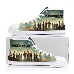 Casual Shoes Prison Break High Top Sneakers Mens Womens Teenager Canvas Quality Sneaker Custom Made Customize DIY Shoe