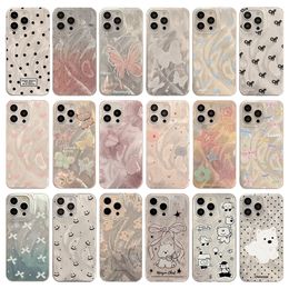 Feather yarn black polka dot mobile phone case is suitable for iPhone14plus 15promax 13 12 11 light and high-end anti-fall trend
