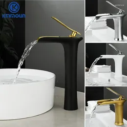 Bathroom Sink Faucets Basin Faucet Brass Mixer Cold Tap White/Chrome/Black/Antique Waterfall