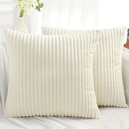 Olanly Corduroy Pillow Cover 50x50cm Soft Plush Flannel Cushion Cover Fluffy Couch Pillow Case For Sofa Living Room Decor 45x45 240514