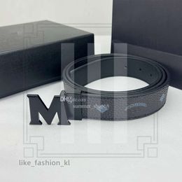 Classical Mcm Belts For Women Designer Men Belt Fashion Business Fashion Belt Wholesale Brown Black Mens Waistband Womens Metal Buckle Leather Metallic 451