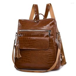 Backpack Women's Roomy Purses High Quality Leather Vintage Bag School Bags For Girls Travel Book