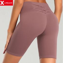 Active Shorts Large Size Summer Thin Section Five Points Ice Silk Movement Fitness High Waist Yoga Female Tight Hip Lift Abdominal Wear