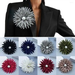 Brooches Jewelry Badge Accessories Large Flower Brooch Solid Color Fabric Handmade Corsage Wedding Party Decor