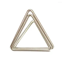 Decorative Plates 10Pcs Desktop Business Cards Clamp Metal Mini Table Number Holders Creative Triangle Name Sign Stand For Wedding Party