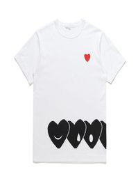 2021 PLAY unisex t shirt C008 off summer fashion men women tees harajuku luxury stylist heart pattern white Tshirts designers CDG8643434