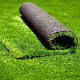 Decorative Flowers Artificial Grass 7 FT X 13 Synthetic Thick Lawn Astro Turf Carpet Perfect For Indoor/Outdoor Fake Rug Garden Landscape