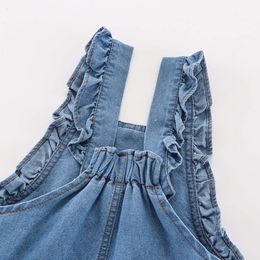 Kids Baby Clothes Jumper Girls Dungarees Infant Playsuit Pants Denim Jeans Overalls Toddler Jumpsuit 2 3 4 5 6 Years