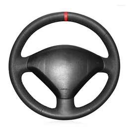 Steering Wheel Covers Black Artificial Leather Car Cover For 307 2001-2008 SW 2005-2008