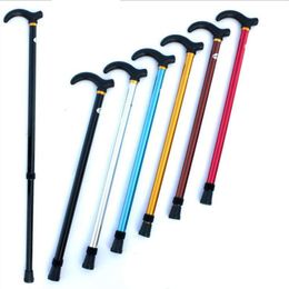 Adjustable Walking Stick 2 Section Stable Anti-Skid Crutch Old Man Hiking Cane L2405