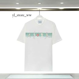 Casa Blanca Shirt Designer Casablanc Shirts Fashion Men Casual T-Shirts Man Clothing Street T-Shirts Tennis Club Casablancas T Shirts Shorts Sleeve Clothes 9adc