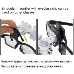 Binocular Dental Loupes 2.5X 3.5X Coated Optical Lens with Clip Magnifying Glass Galilean Dental Magnifier