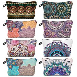 Cross-border New Mandala Cosmetic Bag, New Multi-functional Women's Dumpling Cosmetic Bag, Logo Toiletry Bag Can Be Ordered