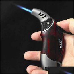 Lighters Butane Lighter Portable Turbo Jet Flame Torch Refillable Adjustable No Gas Windproof Cooking Bbq Ignition Tools Drop Delivery Otea2